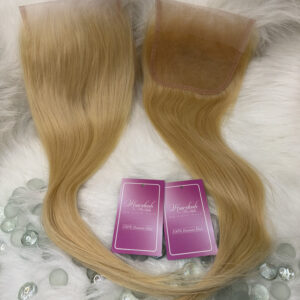 Blonde Straight #613 closure 5x5 12A quality